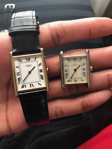 seiko cartier|seiko tank size.